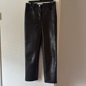 ARITZIA The Melina Leather Pant- Rich Mocha Brown